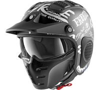 Shark X-Drak Freestyle Cup Mat Jet Helmet, black/white, size XS (53/54)