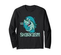 Sharkasm I Love Salad Funny Shark Marine Biology Wildlife Long Sleeve T-Shirt