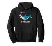 Sharkasm Shark Sarcasm I Love Salad Funny Ocean Predator Pullover Hoodie