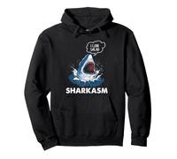Sharkasm Shark Sarcasm I Love Salad Funny Ocean Predator Pullover Hoodie