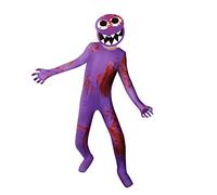 SharkBebe Rainbow Friends Halloween Kids Cosplay Costumes Jumpsuit Boys Dress Up Clothing Girls Pretend Mask Game Costume (Purple, 9-10 Years)