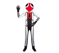 SharkBebe Rainbow Friends Halloween Kids Cosplay Costumes Jumpsuit Boys Dress Up Clothing Girls Pretend Mask Game Costume (White, 7-8 Years)