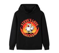SharkBebe Steve's Lava Chicken Boys Cartoon Hoodie Soft Cotton Jumper Long Sleeve Sweatshirts Pullover for Kids Ages 4-13