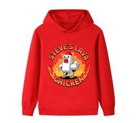 SharkBebe Steve's Lava Chicken Boys Cartoon Hoodie Soft Cotton Jumper Long Sleeve Sweatshirts Pullover for Kids Ages 4-13