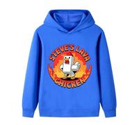 SharkBebe Steve's Lava Chicken Boys Cartoon Hoodie Soft Cotton Jumper Long Sleeve Sweatshirts Pullover for Kids Ages 4-13