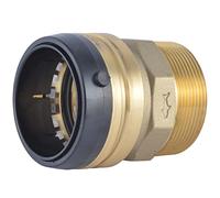 SharkBite 1-1/2 Inch MNPT Adapter, Push to Connect Brass Plumbing Fitting, PEX Pipe, Copper, CPVC, PE-RT, HDPE, UXL114140M