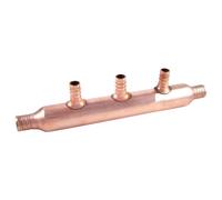 SharkBite 22784 3-Port Open Copper PEX Manifold, 1-Inch Trunk, 3/4-Inch, 1/2-Inch Ports