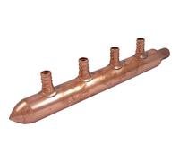SharkBite 22785 4-Port Closed Copper PEX Manifold, 1-Inch Trunk, 3/4-Inch Inlet, 1/2-Inch Ports