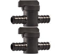 SharkBite 24606Z2 Poly Crimp Ball Valve, Black, 1/2 in, 2 Pack