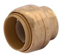 SharkBite 3/4 Inch Push Cap, Push to Connect Brass Plumbing Fitting, PEX Pipe, Copper, CPVC, PE-RT, HDPE, U518LFA