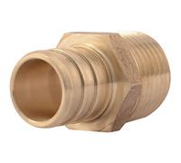 SharkBite 3/4 x 1/2 Inch Crimp MNPT Male Adapter, Brass Plumbing Fitting, PEX Pipe, Copper, UC138LFA