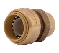 SharkBite 3/4 x 1/2 Inch FNPT Adapter, Push to Connect Brass Plumbing Fitting, PEX Pipe, Copper, CPVC, PE-RT, HDPE, U092LFA