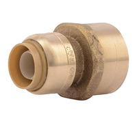SharkBite Brass 1/2 x 3/4 Inch FNPT Reducing Adapter, Push to Connect Plumbing Fitting, PEX Pipe, Copper, CPVC, PE-RT, HDPE, U068LFA, 1/2 in. x 3/4 in