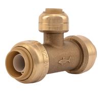 SharkBite Brass Push Reducing Tee, 120 V, 1/2 in. x 1/4 in. (3/8 in. OD)