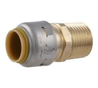 SharkBite Max 1/2 Inch MNPT Adapter, Push to Connect Brass Plumbing Fitting, PEX Pipe, Copper, CPVC, PE-RT, HDPE, UR120A