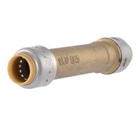 SharkBite Max 1/2 Inch Slip Coupling, Push to Connect Brass Plumbing Fitting, PEX Pipe, Copper, CPVC, PE-RT, HDPE, UR3008A