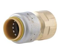SharkBite Max 1/2 x 1/2 Inch FNPT Adapter, Push to Connect Brass Plumbing Fitting, PEX Pipe, Copper, CPVC, PE-RT, HDPE, UR072A