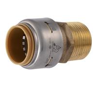 SharkBite Max 3/4 Inch MNPT Adapter, Push to Connect Brass Plumbing Fitting, PEX Pipe, Copper, CPVC, PE-RT, HDPE, UR134A