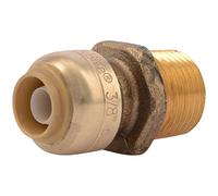 SharkBite U118LFA MNPT Adapter Plumbing Fitting, Copper, 3/8 in. x 1/2 in