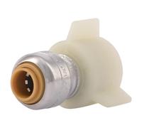 SharkBite U3525LFA Brass 1/4 in. (3/8 in. O.D.) Push-to-Connect x 1/2 in. Faucet Connector Chrome-Plated Adapter, Pack of 1