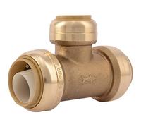 SharkBite U416LFA Brass Push Reducing Tee Fit, 1-Inch by 1-Inch by 3/4-Inch