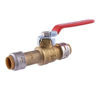 SharkBite UR24735 Brass Push Slip Ball Valve, 1/2 in