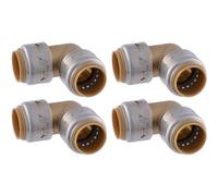 SharkBite UR256A4 Brass Push 90 Degrees Elbow, 3/4 in, 4 Pack