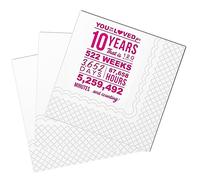 SharkBliss Funny 10th Birthday Cocktail Napkins, 50 Pack Funny 10th Birthday Paper Napkins for Boys Girls Ten 10th Bday Table Decorations 2-Ply, 5x5 (Pink, You Have Been Loved for 10 Years...)