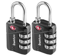 SharkByte TSA Approved Luggage Locks, 3-Dial Security Travel Combination Padlock, Travel Lock for Suitcases Luggage Case, Backpack, Travel Bag, Code Small Padlock, Suitcase Locks (2 Pack)