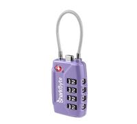 SharkByte TSA Suitcase Locks - 4-Dial Security Travel Combination Padlock, Flexible Wire Cable Travel Lock for Suitcases Luggage Case Travel Bag Gym Locker Code Small Padlock (Pack of 1)