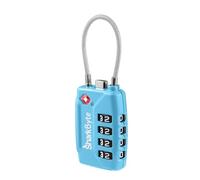 SharkByte TSA Suitcase Locks - 4-Dial Security Travel Combination Padlock, Flexible Wire Cable Travel Lock for Suitcases Luggage Case Travel Bag Gym Locker Code Small Padlock (Pack of 1)