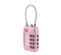 SharkByte TSA Suitcase Locks - 4-Dial Security Travel Combination Padlock, Flexible Wire Cable Travel Lock for Suitcases Luggage Case Travel Bag Gym Locker Code Small Padlock (Pack of 1)