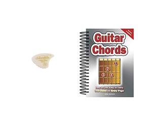 Sharkfin 661003 Plectrum/Pick Sweden Goldprint, 0.52 mm, Medium, White, 12 Pieces & Guitar Chords: Easy-to-Use, Easy-to-Carry, One Chord on Every Page