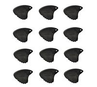 Sharkfin GP107 Plectrum/pick, Sweden Relief, 1.15 mm, extra-hard black, 12 pieces