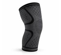 SharkGear Knee Support Brace 1 Pack - Compression Knee Sleeves for Joint Pain, Ligament Injury, Meniscus Tear, ACL, MCL, Tendonitis, Running, Squats, Sports (1, Black/Grey, M)