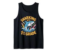 Sharking Into 1st Grade Back to School Kids Tank Top