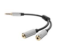 Sharkoon PMP35 Cable Combo Audio Adapter 12 cm silber