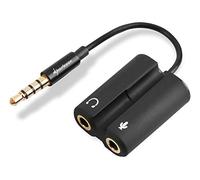 Sharkoon PMP35 - TRRS Audio Combo Adapter for Gaming Headsets (PS4 / Tablets / Smartphones / Notebooks) black