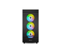 Sharkoon Rebel C50 Black RGB Tempered Glass ATX Gaming PC Case