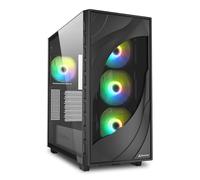 Sharkoon Rebel C80G RGB Black ATX Mid Tower Metal PC Gaming Case