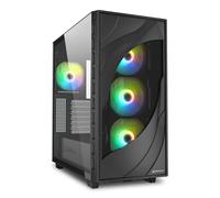 Sharkoon Rebel C80G RGB Black ATX Mid Tower Metal PC Gaming Case