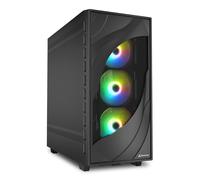 Sharkoon Rebel C80M RGB Black ATX Mid Tower Metal PC Gaming Case