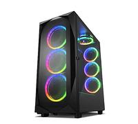 Sharkoon REV300 RGB Tempered Glass Mid Tower ATX Gaming PC Case - Black