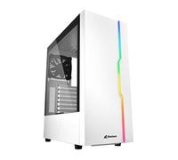 Sharkoon RGB Slider White Mid Tower Tempered Glass PC Gaming Case