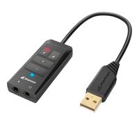 Sharkoon SB2 USB - Sound Card, 12 Hardware Equalizer, Virtual Sound 7.1, Black