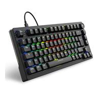 Sharkoon Skiller SGK25 RGB Gaming Keyboard, 75% Layout, Hot Swap, Huano RED Lubricated Switches, Black