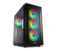 Sharkoon TG6M RGB Black Mid-Tower Tempered Glass PC Gaming Case