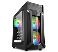 Sharkoon VG6-W RGB Black Mid Tower Case (M-ITX/M-ATX/ATX), red/green/blue