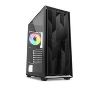Sharkoon VK2 Black Mid Tower Chassis Tempered Glass inc 4 Fans