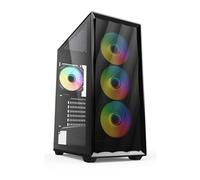 Sharkoon VK4 ARGB Chassis, Black, Mid Tower, 4 x 120mm ARGB Fans, USB / 3.5mm, A